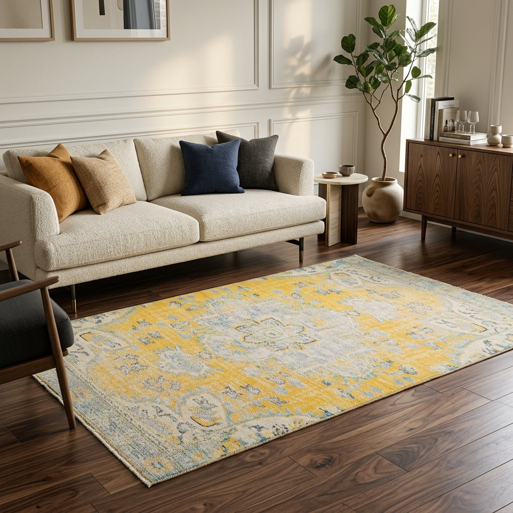 Oriental pattern on the Sitarekusa vintage area rug – handmade in Anatolia, Turkey