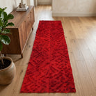 Floral pattern on the Melissope vintage kilim runner rug – handwoven flatweave in Anatolia, Turkey