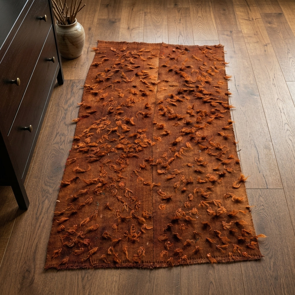 Solid pattern on the Birgi vintage kilim rug – handwoven flatweave in Anatolia, Turkey
