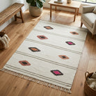 Striped pattern on the Lysipetra vintage kilim runner rug – handwoven flatweave in Anatolia, Turkey