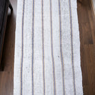 Striped pattern on the Letoon vintage kilim runner rug – handwoven flatweave in Anatolia, Turkey