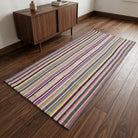 Striped pattern on the Halolyra vintage kilim runner rug – handwoven flatweave in Anatolia, Turkey