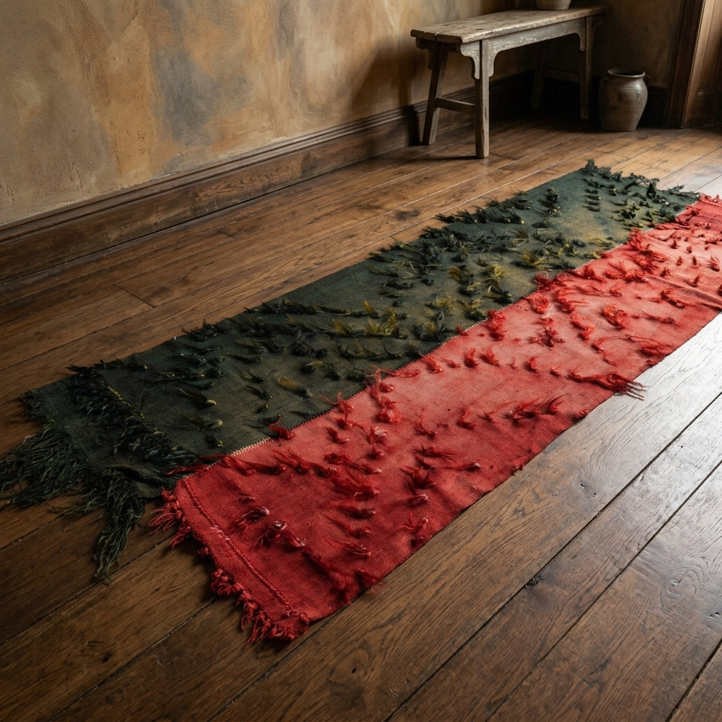 Solid pattern on the Kallikleia vintage kilim runner rug – handwoven flatweave in Anatolia, Turkey