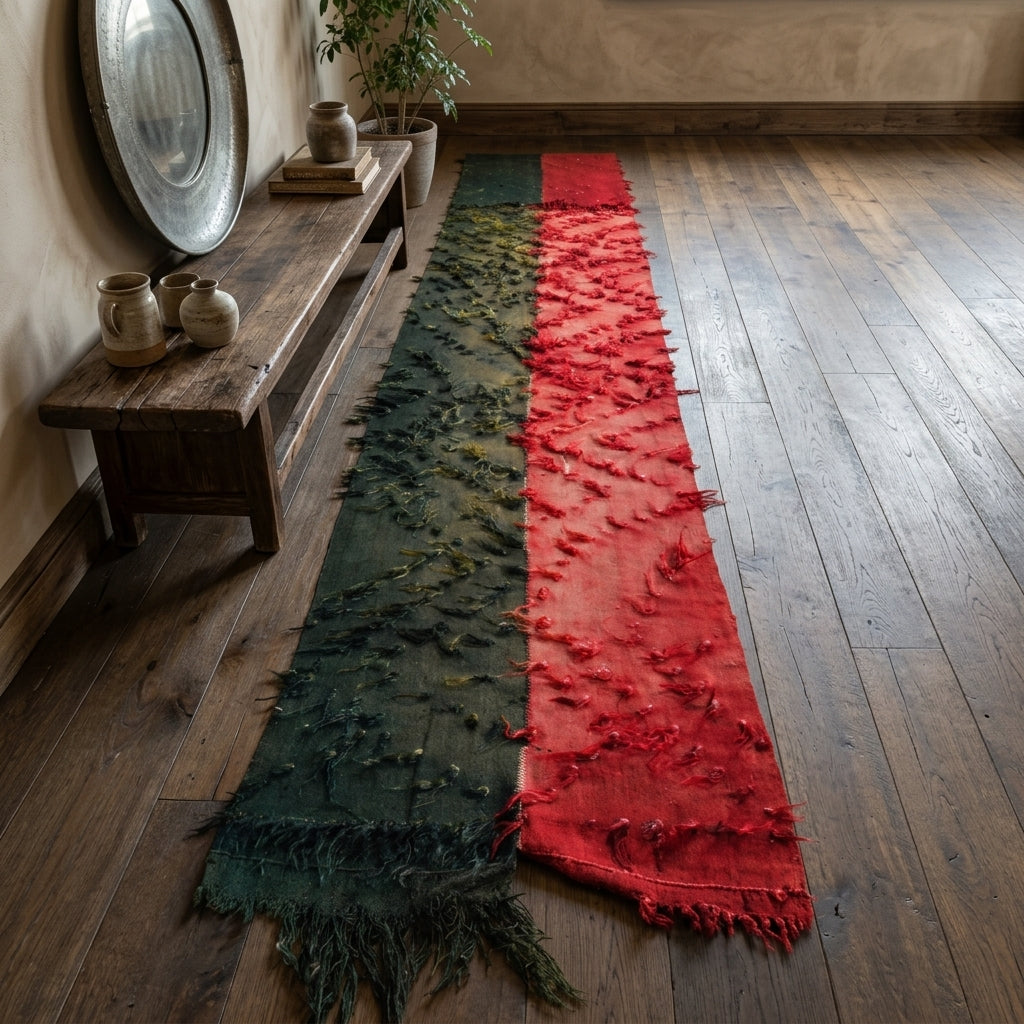 Solid pattern on the Kallikleia vintage kilim runner rug – handwoven flatweave in Anatolia, Turkey