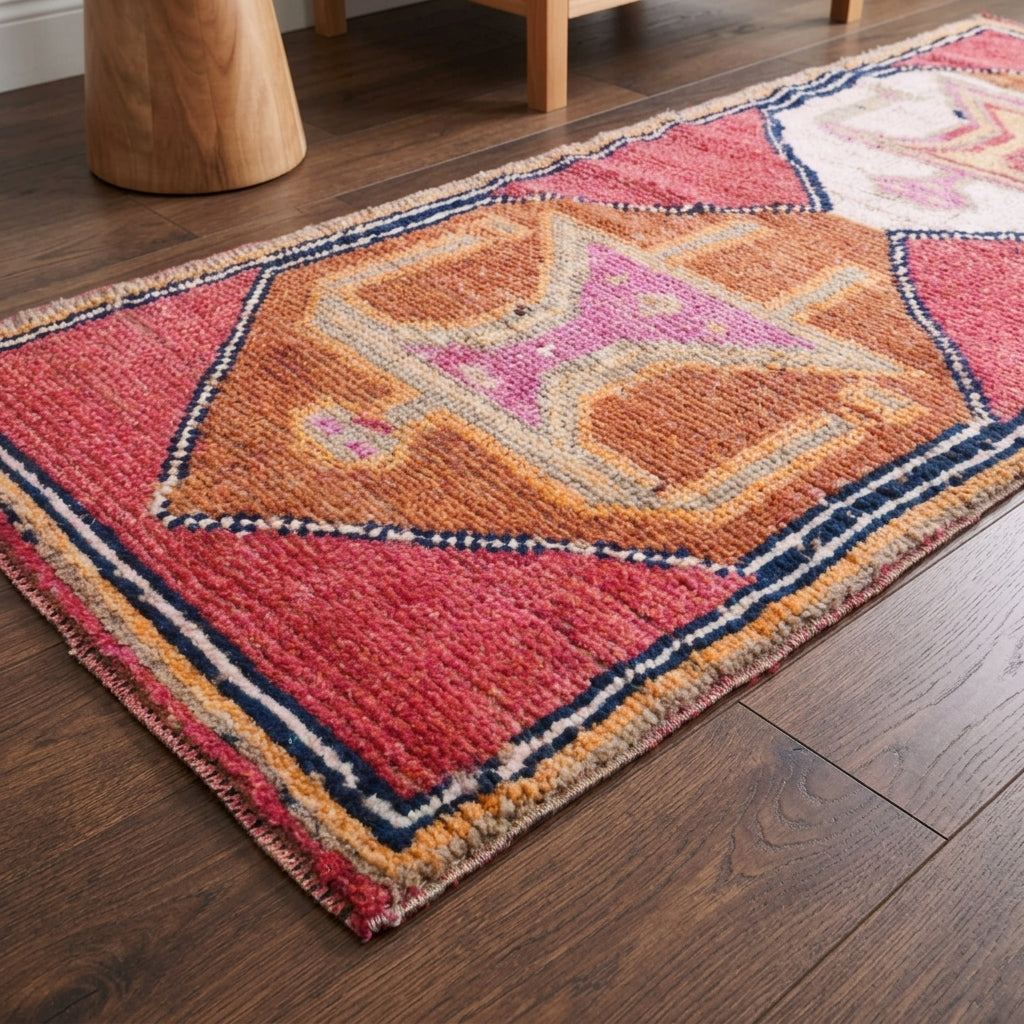 Human figure pattern on the Fundalale vintage runner rug – handmade in Anatolia, Turkey