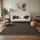 Striped pattern on the Selonia vintage kilim rug – handwoven flatweave in Anatolia, Turkey