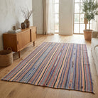 Striped pattern on the Vefakusa vintage kilim rug – handwoven flatweave in Anatolia, Turkey