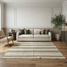 Striped pattern on the Vefabahar vintage kilim rug – handwoven flatweave in Anatolia, Turkey