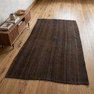 Ikat pattern on the Vartanush vintage kilim rug – handwoven flatweave in Anatolia, Turkey