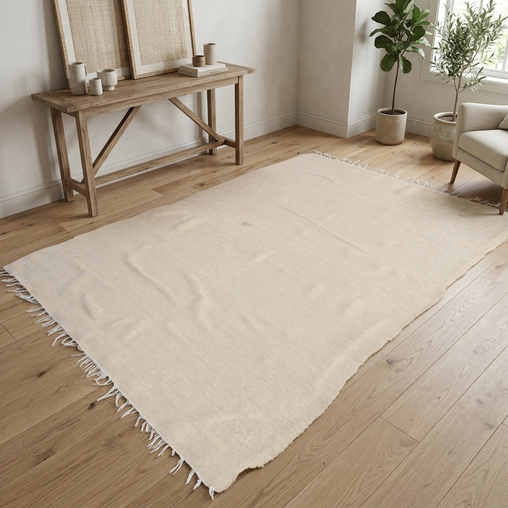 Solid pattern on the Tuncdil vintage kilim rug – handwoven flatweave in Anatolia, Turkey
