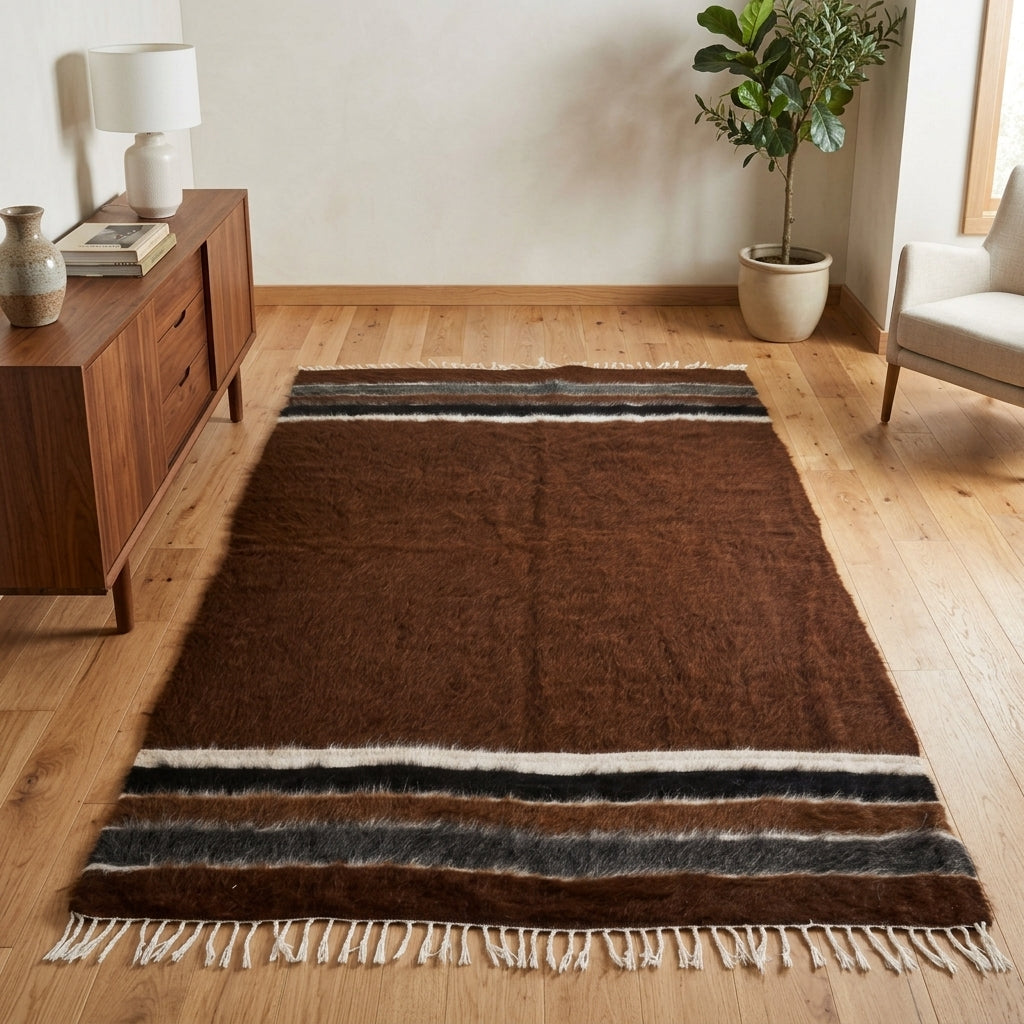 Solid pattern on the Tubapare vintage kilim rug – handwoven flatweave in Anatolia, Turkey