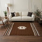Solid pattern on the Theomira vintage kilim rug – handwoven flatweave in Anatolia, Turkey