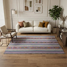 Striped pattern on the Sura vintage kilim rug – handwoven flatweave in Anatolia, Turkey