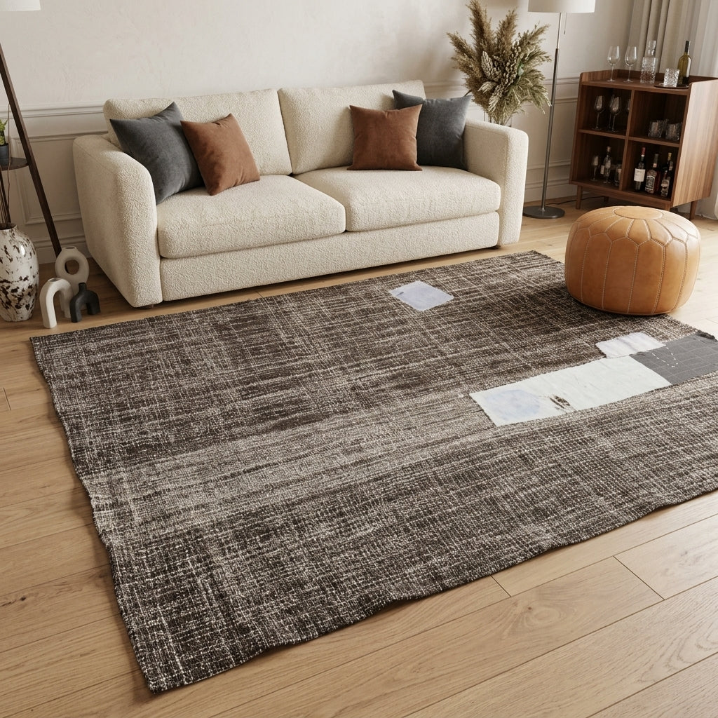 Solid pattern on the Sedanursel vintage kilim rug – handwoven flatweave in Anatolia, Turkey