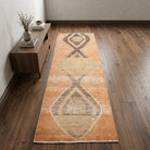 Tribal pattern on the Naznisin vintage runner rug – handmade in Anatolia, Turkey