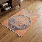 Geometric pattern on the Hazanhayat vintage area rug – handmade in Anatolia, Turkey