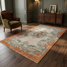 Oriental pattern on the Gulara vintage area rug – handmade in Anatolia, Turkey