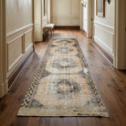 Tribal pattern on the Melisnaz vintage runner rug – handmade in Anatolia, Turkey