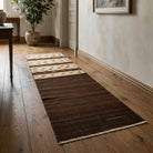 Ikat pattern on the Sebefruz vintage kilim runner rug – handwoven flatweave in Anatolia, Turkey
