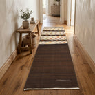 Ikat pattern on the Sebefruz vintage kilim runner rug – handwoven flatweave in Anatolia, Turkey