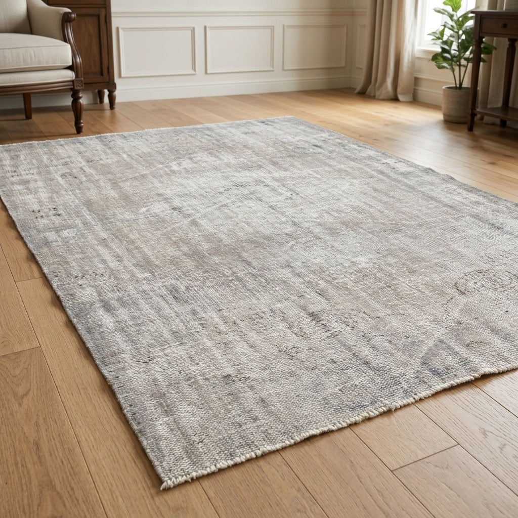 Solid pattern on the Ilginban antique washed vintage area rug – handmade in Anatolia, Turkey