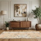 Floral pattern on the Leukanthe vintage runner rug – handmade in Anatolia, Turkey