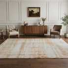 Oriental pattern on the Zulalnihal distressed vintage area rug – handmade in Anatolia, Turkey