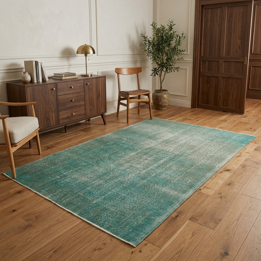 Solid pattern on the Hedaura vintage area rug – handmade in Anatolia, Turkey
