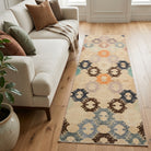 Ikat pattern on the Zernisin vintage runner rug – handmade in Anatolia, Turkey