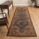 Tribal pattern on the Fundater vintage runner rug – handmade in Anatolia, Turkey