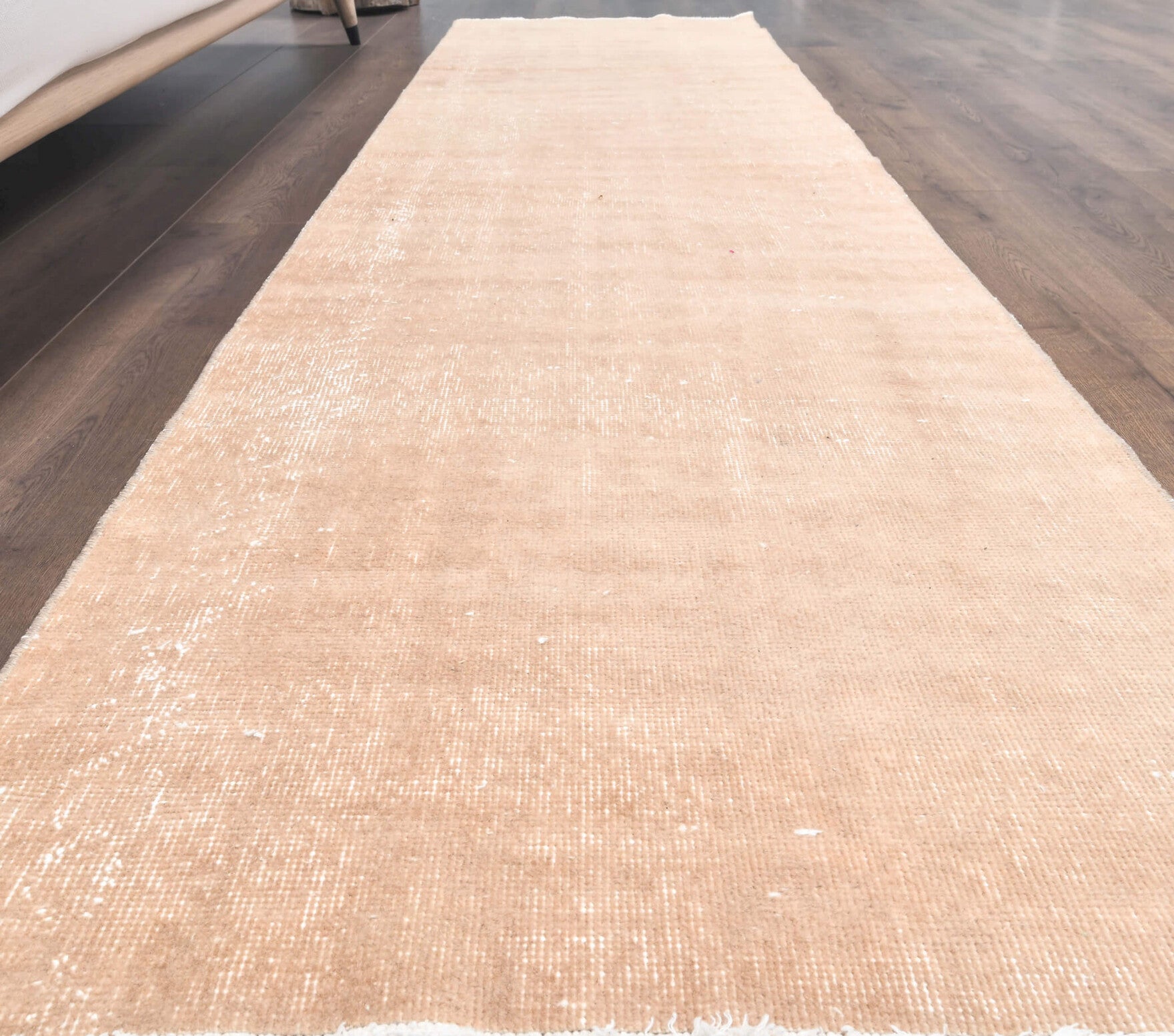 Vintage Oushak Brown Runner Rug