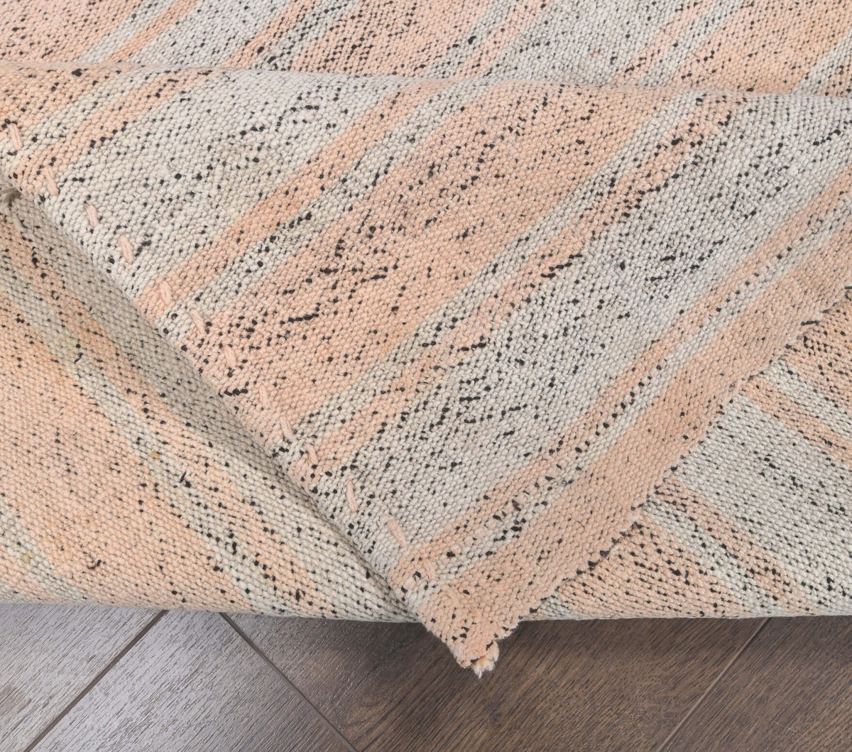 Theomelpe runner: 1960s handwoven flatweave Anatolian runner with solid motifs
