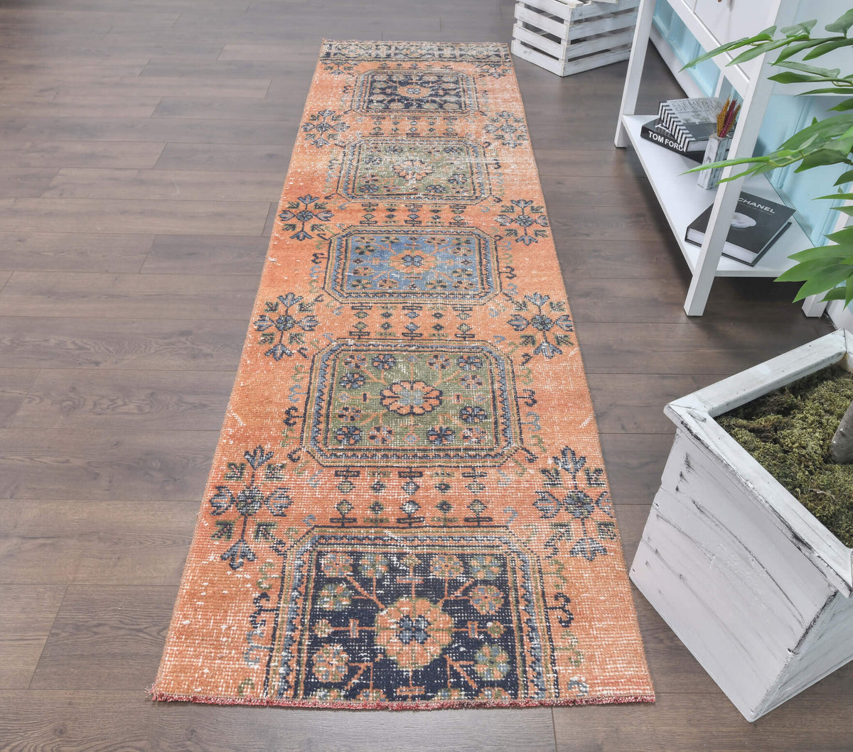 3x10 Vintage Oushak Runner Rug