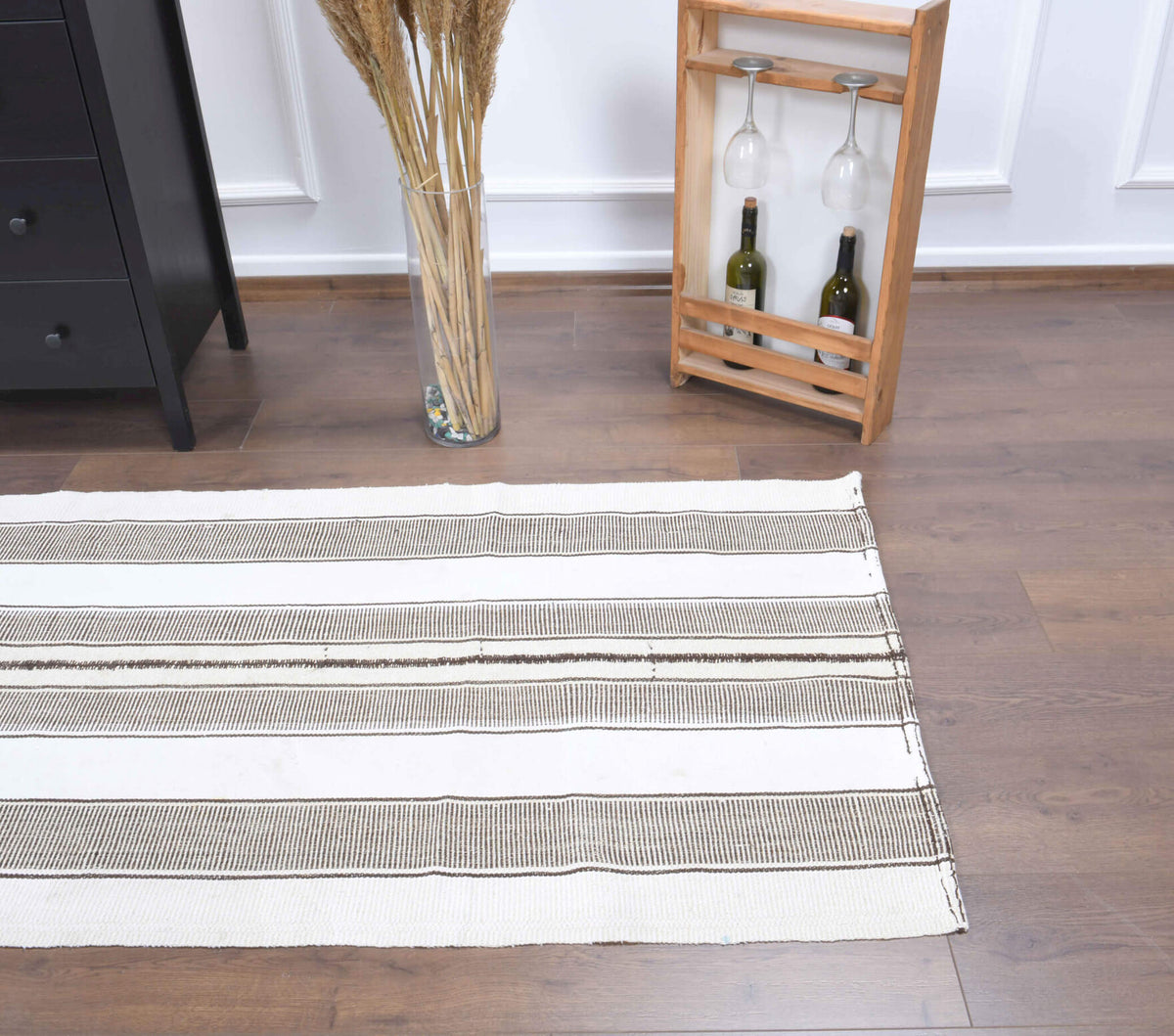 Handwoven flatweave wool runner from Anatolia, Turkey – 3x10 Vintage Kilim Runner Rug 3'1" x 9'6"