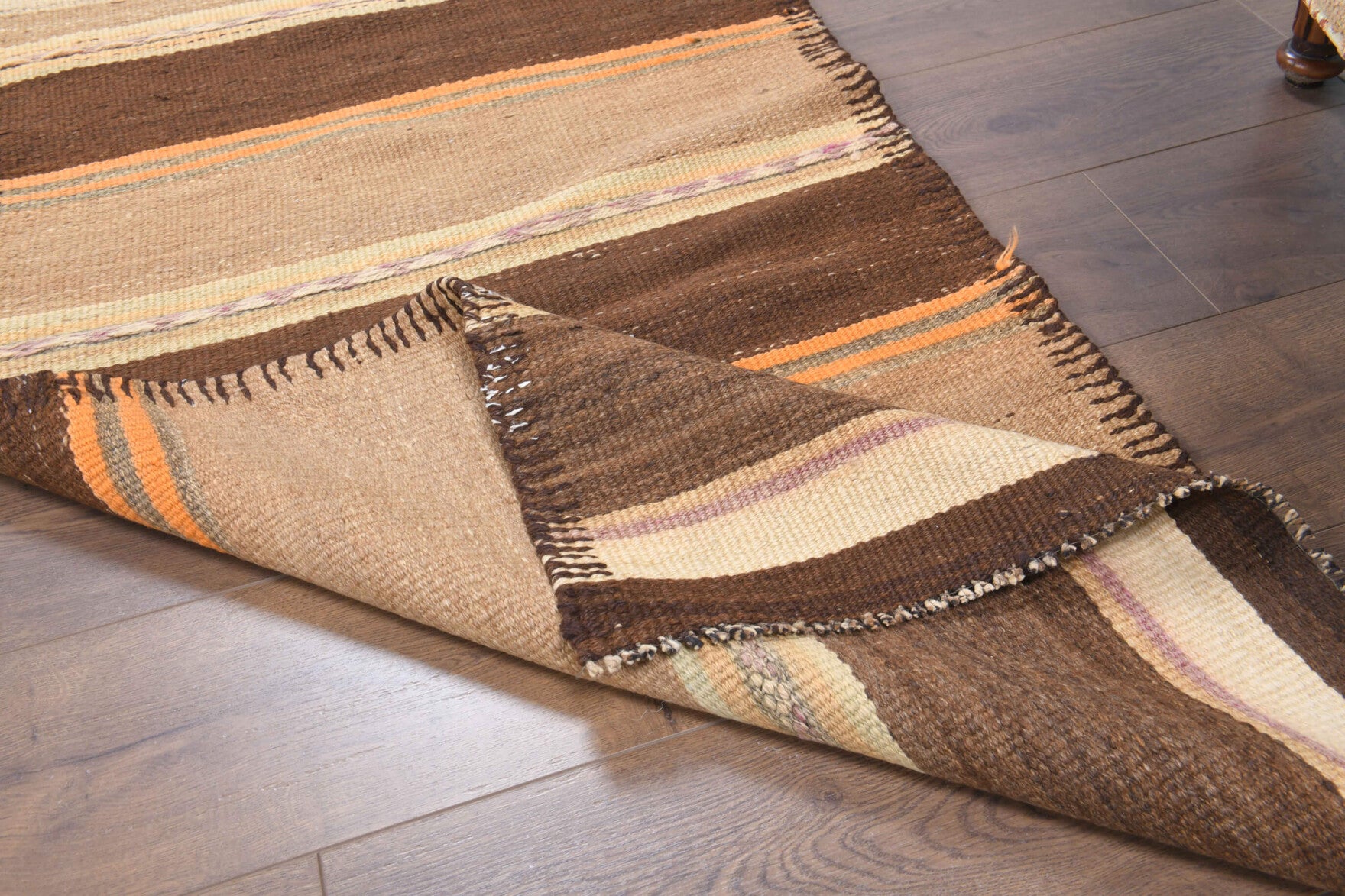 Handmade wool runner from Anatolia, Turkey – 3x10 Wool Vintage Runner Rug 2'7" x 9'11"
