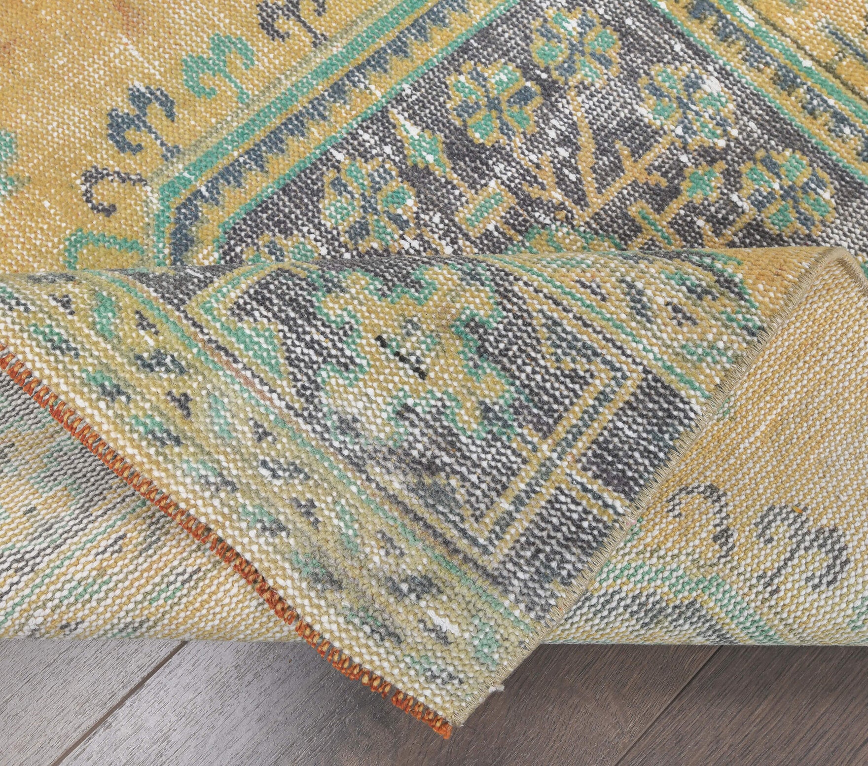 Vintage Oushak Runner Rug - 24134