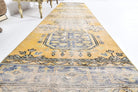 Vintage Oushak Runner Distressed Rug