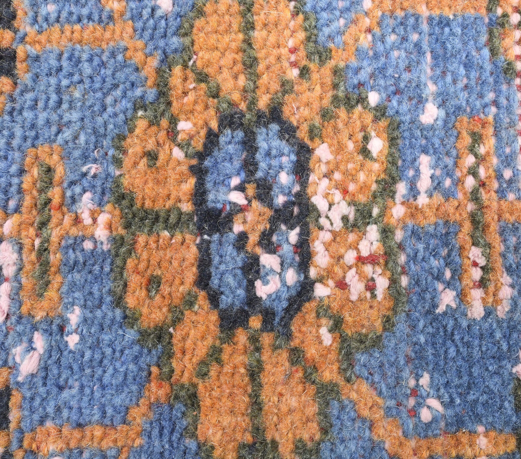 Vintage Orange Oushak Runner Rug