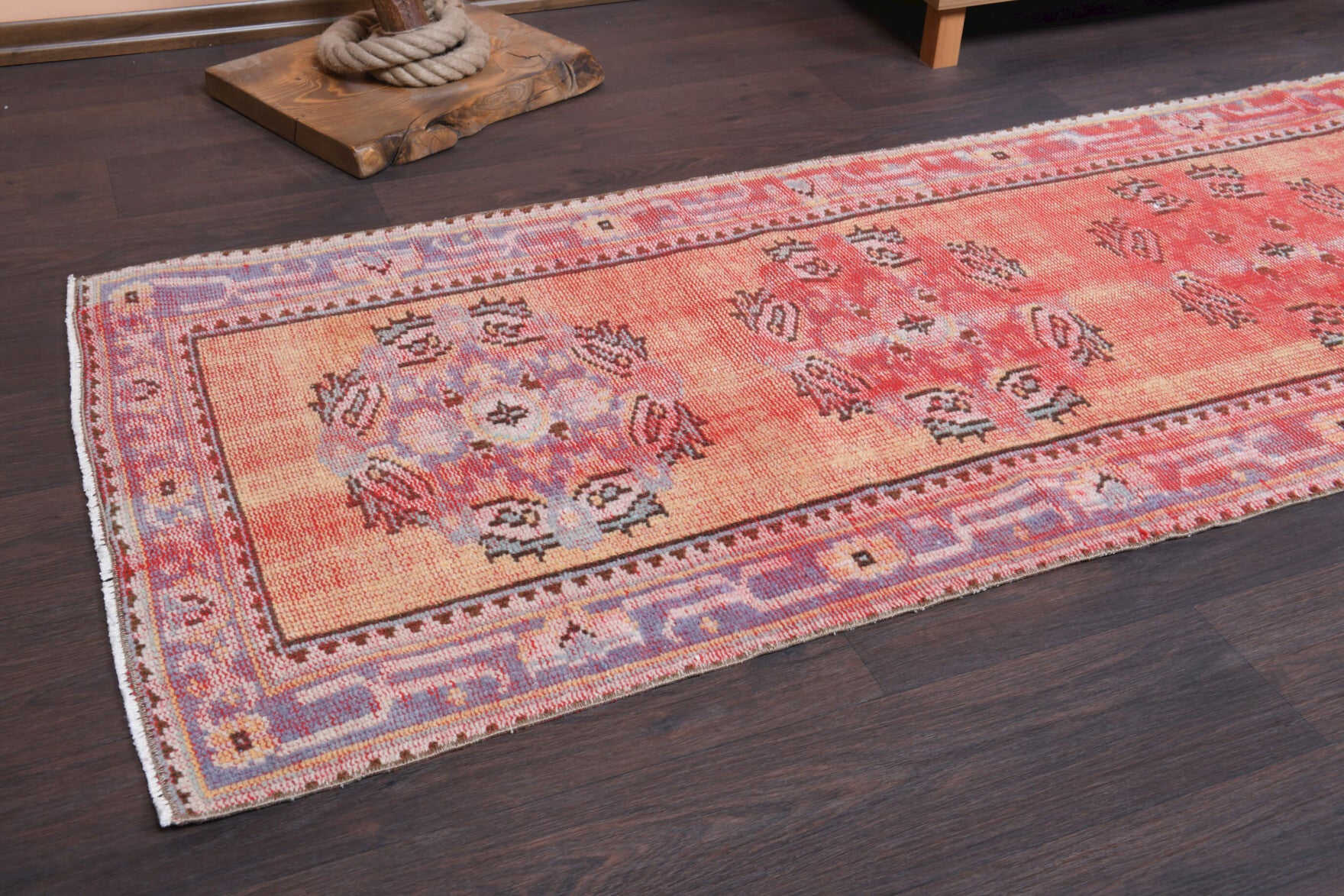 One-of-a-kind 1970s Anatolian vintage runner rug in wool, 2'7" x 10'9"