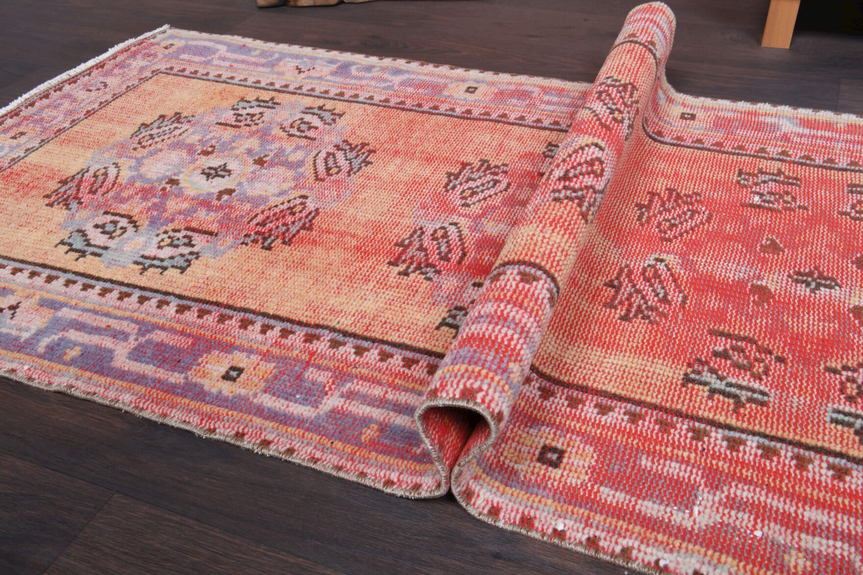 Handmade wool runner from Anatolia, Turkey – Vintage Runner Rug 2'7" x 10'9"