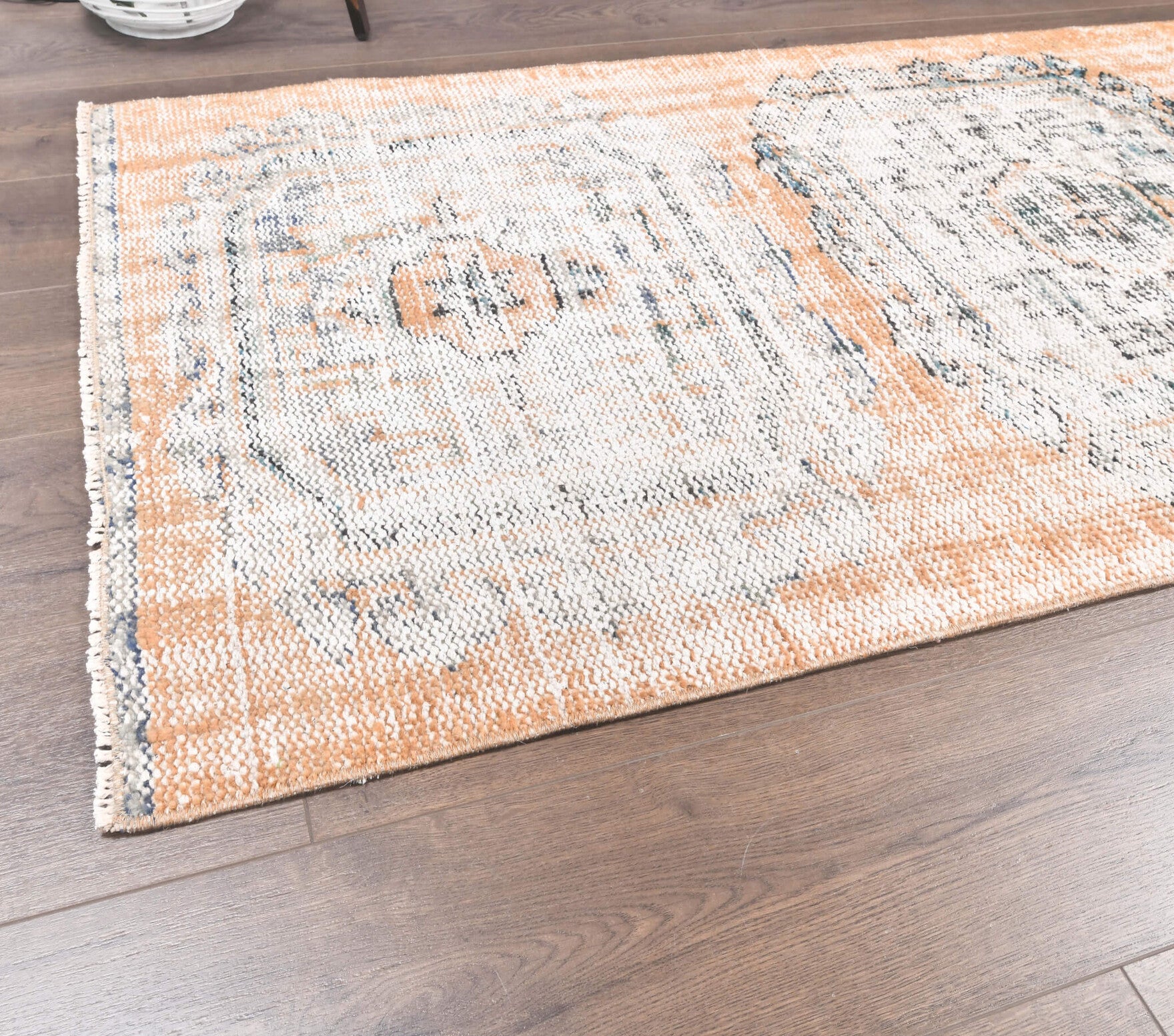 One-of-a-kind 1970s Anatolian distressed vintage runner rug in wool, 2'10" x 10'11"