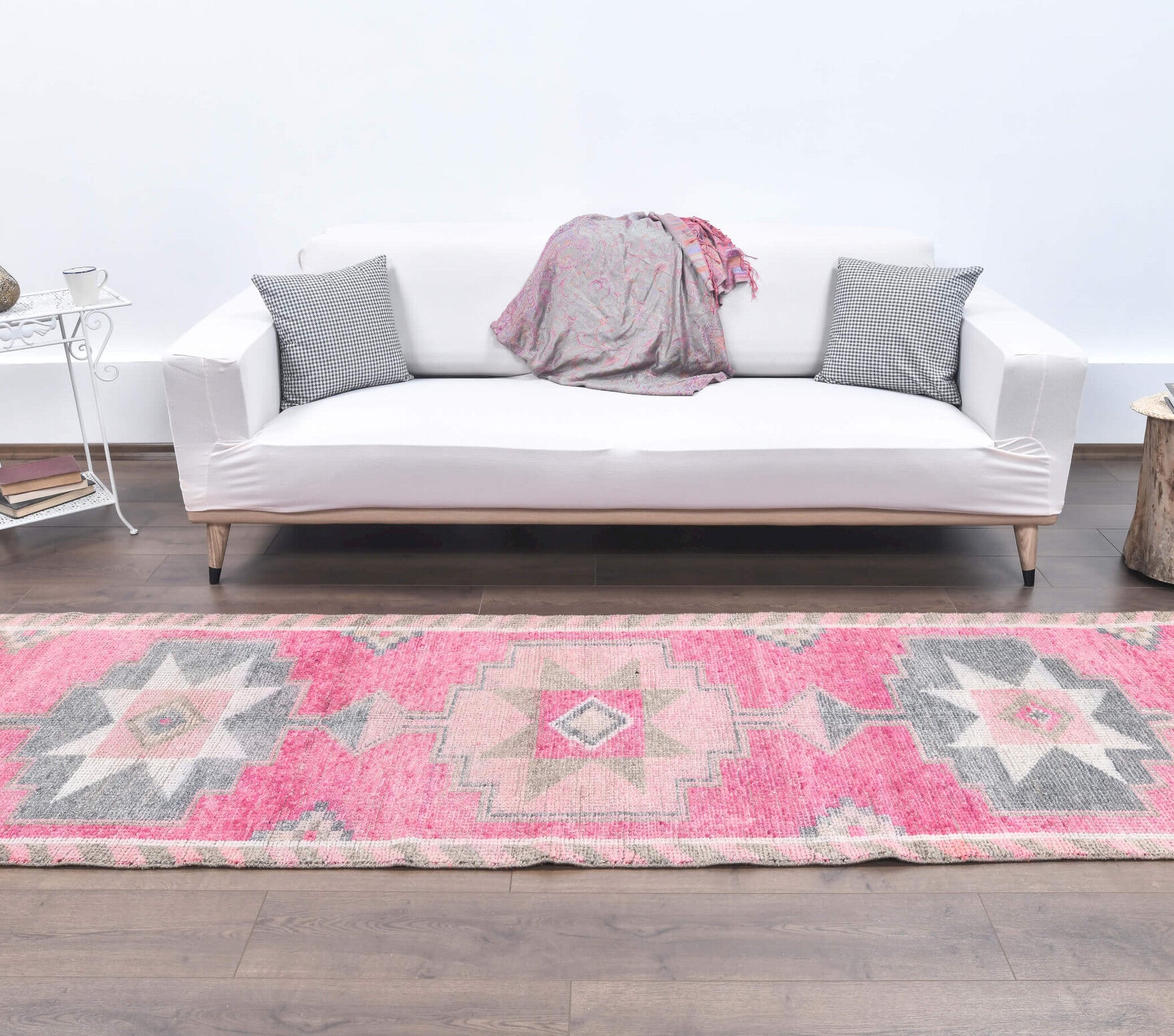 Vintage Pink Runner Rug
