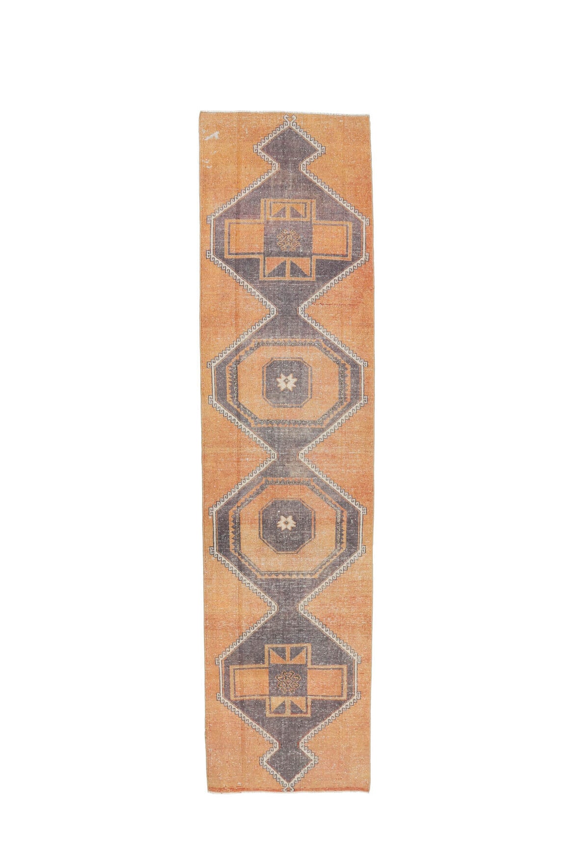 Oushak Vintage Orange Runner Rug