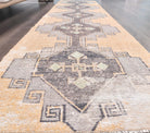 Vintage Orange Oushak Runner Rug