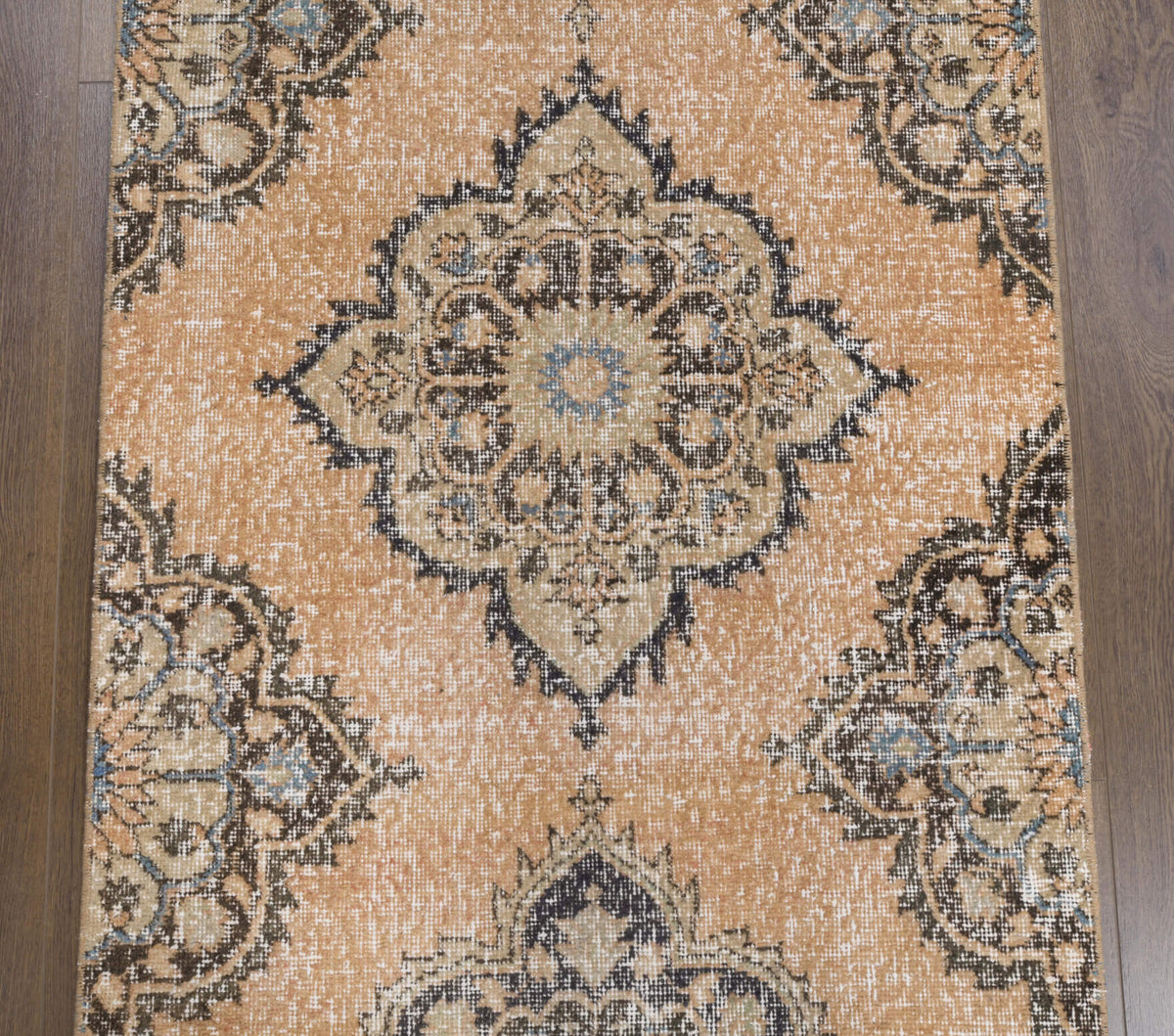 One-of-a-kind 1970s Anatolian vintage runner rug in wool, 3'4" x 11'3"