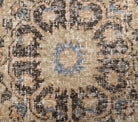Canban runner: 1970s handmade Anatolian runner with floral motifs and cotton backing
