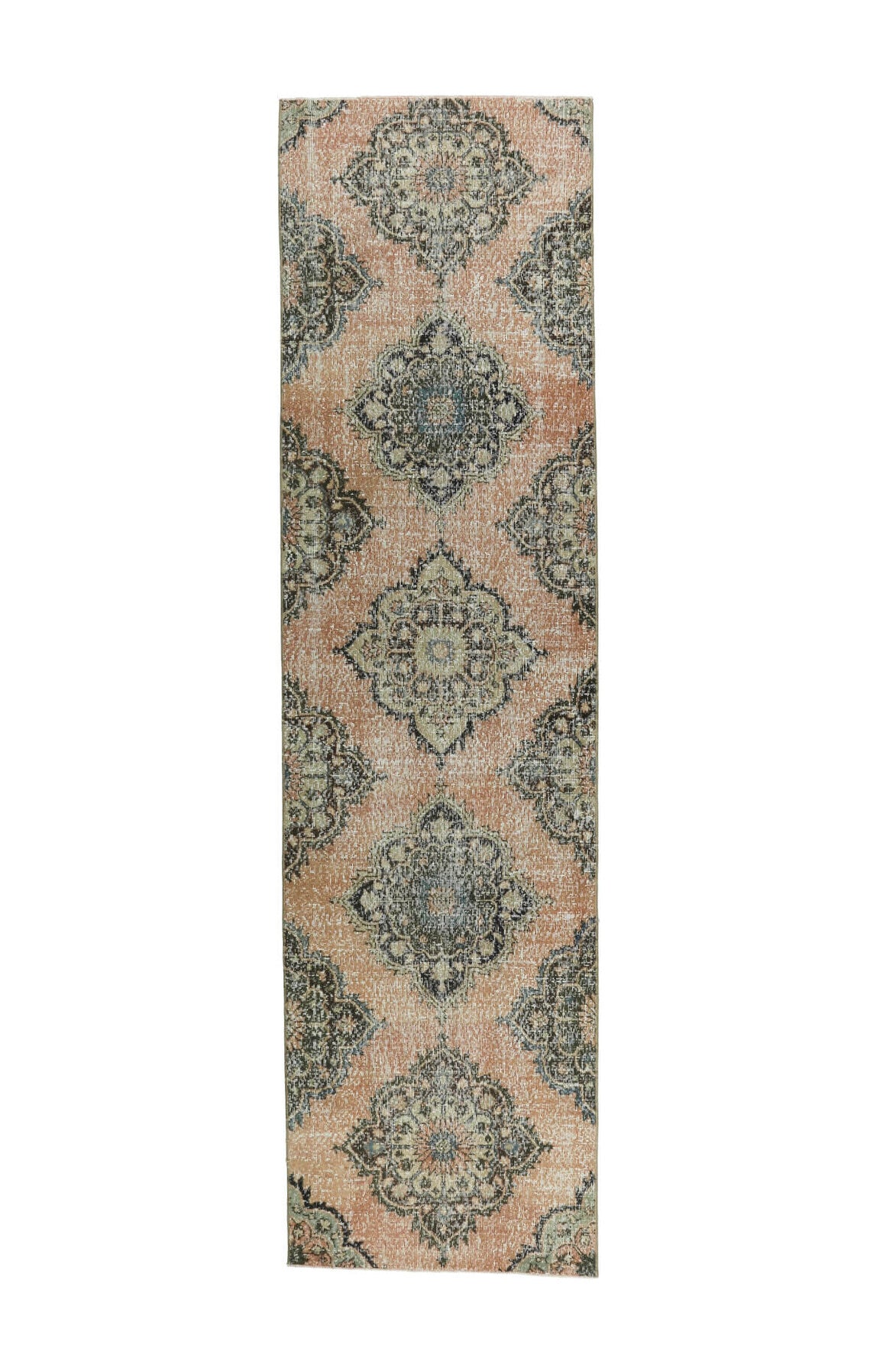 Canban – vintage floral runner for living room or hallway, 3'4" x 11'3" (101x342 cm)