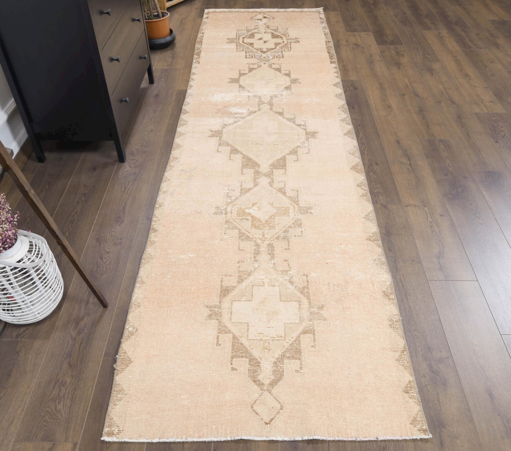 Vintage Beige Runner Rug