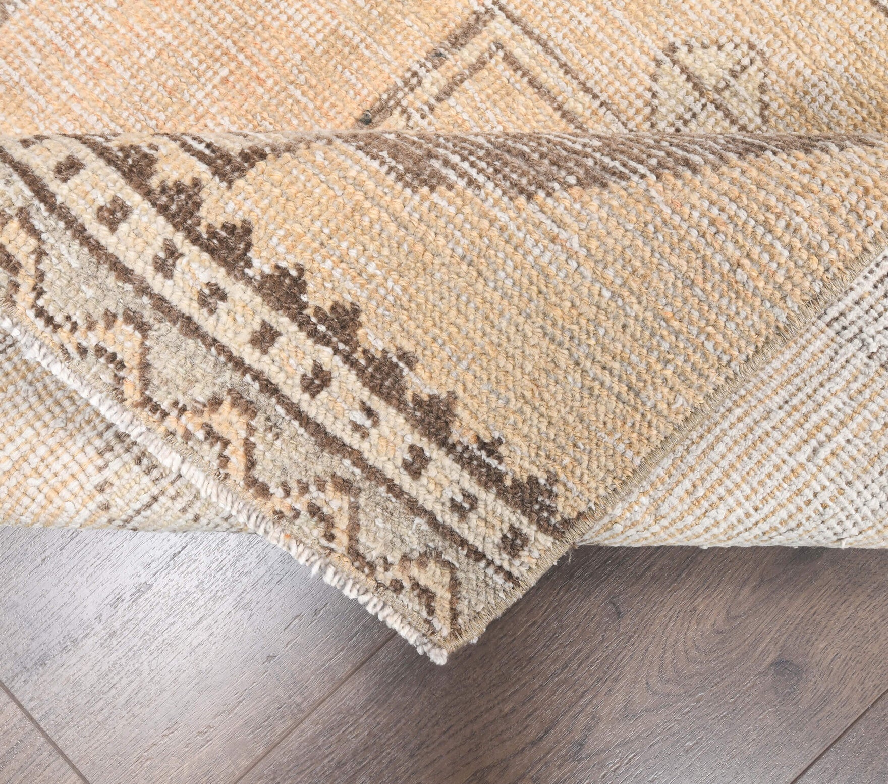 83x348 cm vintage Anatolian runner rug – Litoxena, low pile, wool