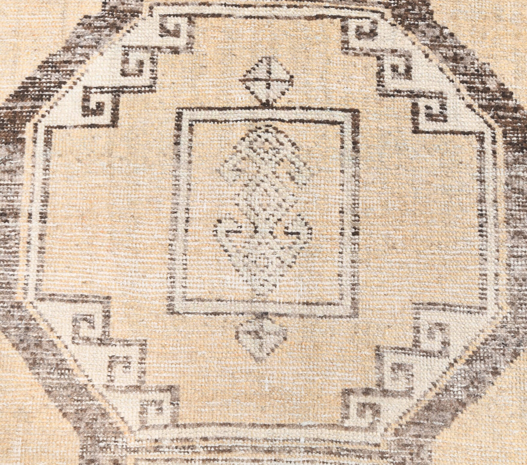 Authentic Anatolian vintage runner rug (1970s) with geometric design – one-of-a-kind at Fame Rugs